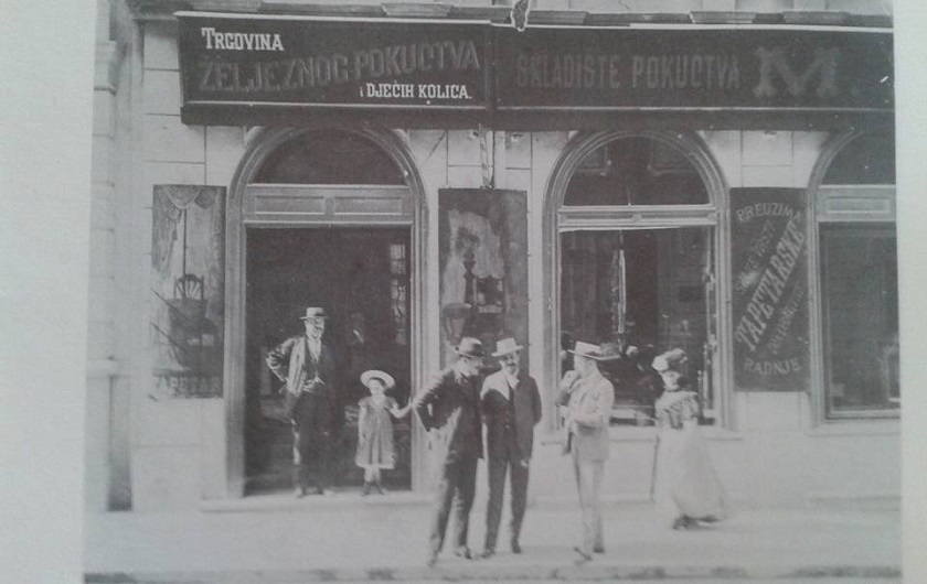 Ilica 1912. godine. Trgovina željeznog pokućstva